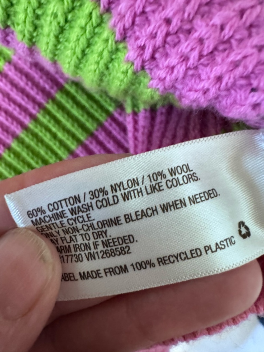 Victor Glemaud Pink & Green Striped Knit Mini Dress - Picture 8 of 8